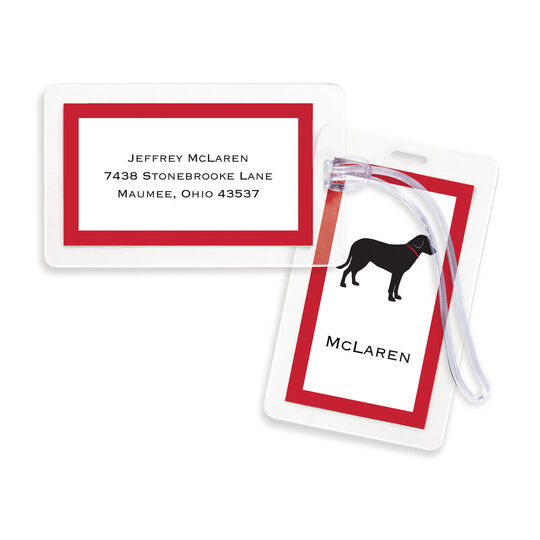 Black Lab Luggage Tags